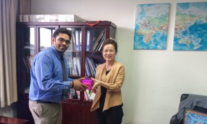 Dr Kartikeya Chaturvedi, Director EDUcare with Dr. Ella Wang, Dean International Medical College, ZCMU